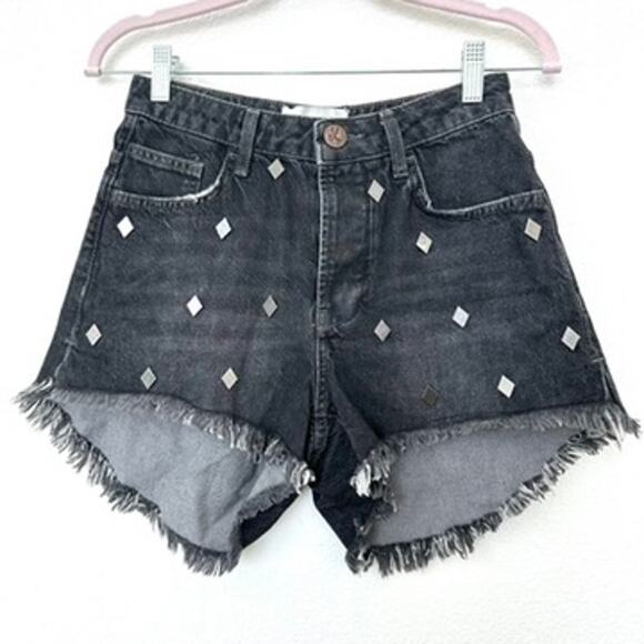 One Teaspoon Disobedient Hawks High-Waisted Shorts, Size 26, NWT - Picture 1 of 10